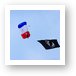 Parachuting with the POW/MIA flag Art Print