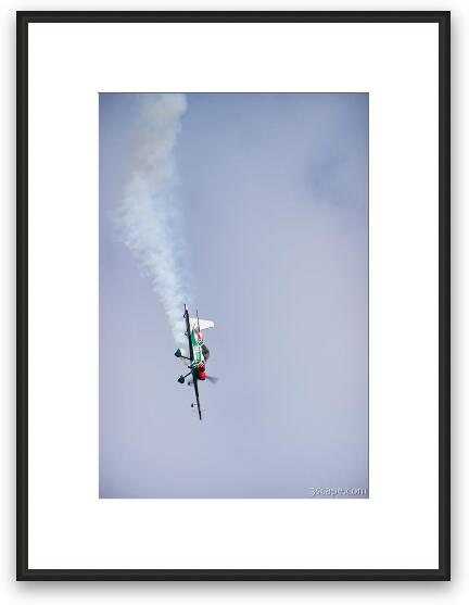 Michael Goulian in his CAP 232 Unlimited aerobatic airplane Framed Fine Art Print