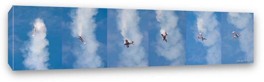 Sequence of aerobatic maneuver Fine Art Canvas Print
