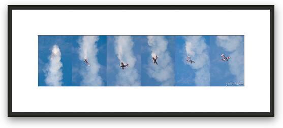 Sequence of aerobatic maneuver Framed Fine Art Print