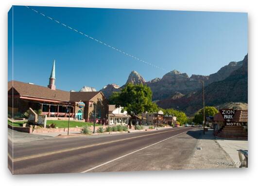 The nice little town of Springdale Fine Art Canvas Print