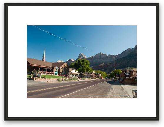 The nice little town of Springdale Framed Fine Art Print