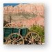 Wagon and Zion's red rock Metal Print