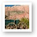Wagon and Zion's red rock Art Print