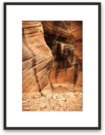 Small slot canyon at Clear Creek Framed Fine Art Print