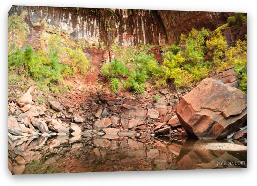 Upper Emerald Pools Fine Art Canvas Print