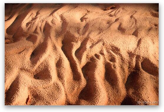 Sand ripples in the wash Fine Art Metal Print