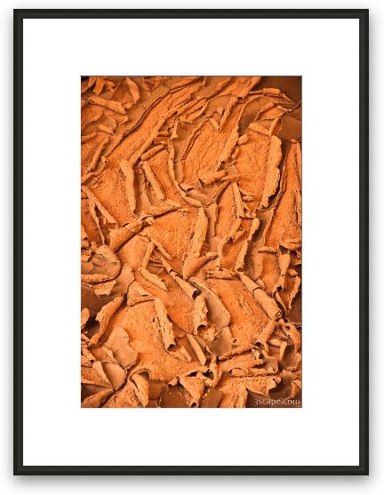 Rolls of dried mud in the wash Framed Fine Art Print