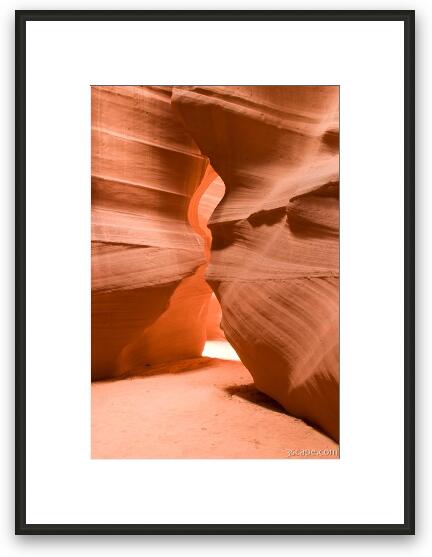 Inside the Antelope slot canyon Framed Fine Art Print