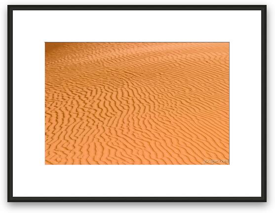 Sand ripples on the dunes Framed Fine Art Print