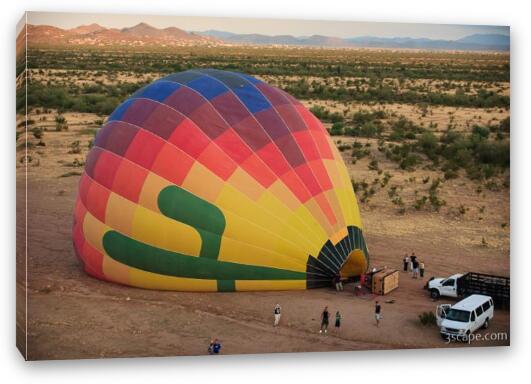 Another balloon getting filled Fine Art Canvas Print
