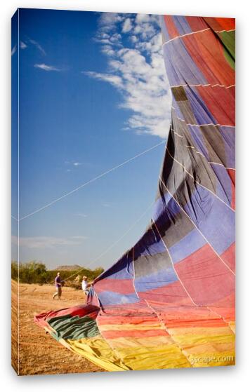 All done - the balloon is getting folded back up Fine Art Canvas Print
