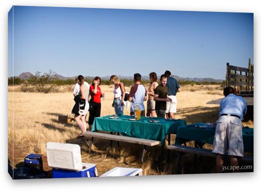 Champagne brunch for the passengers Fine Art Canvas Print