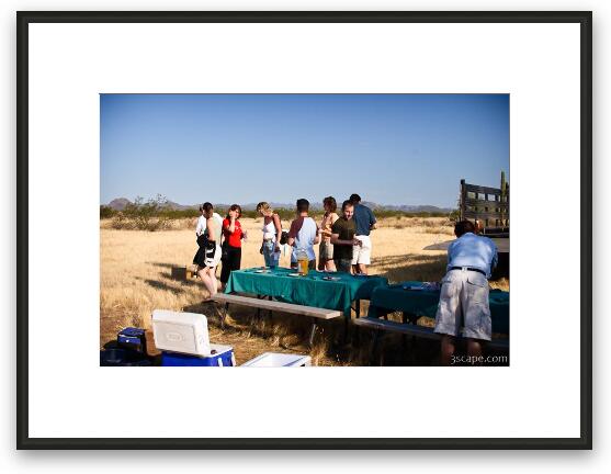 Champagne brunch for the passengers Framed Fine Art Print