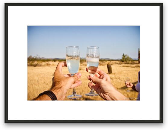 Some champagne to cap off the morning Framed Fine Art Print