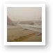 Thick fog at the airport delayed our flight two hours Art Print