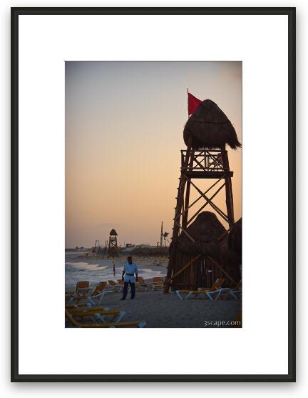 Sunset in Playa Del Mar Framed Fine Art Print
