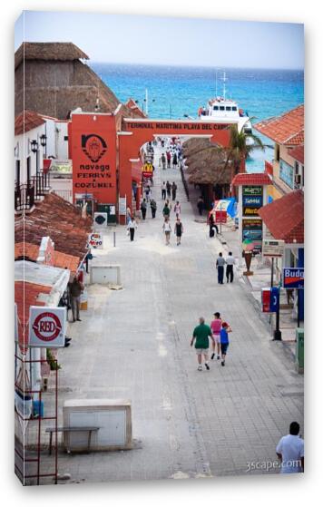 Playa Del Carmen ferry to Cozumel Fine Art Canvas Print