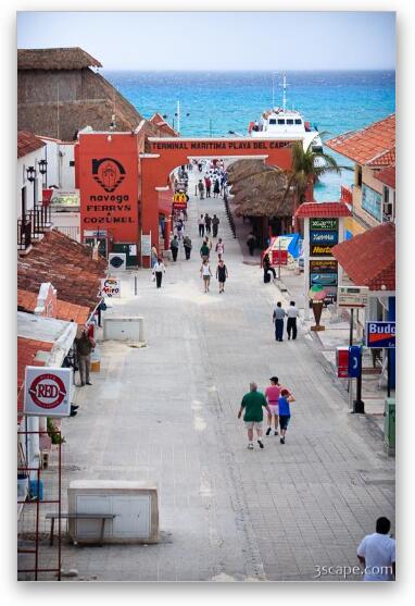 Playa Del Carmen ferry to Cozumel Fine Art Metal Print