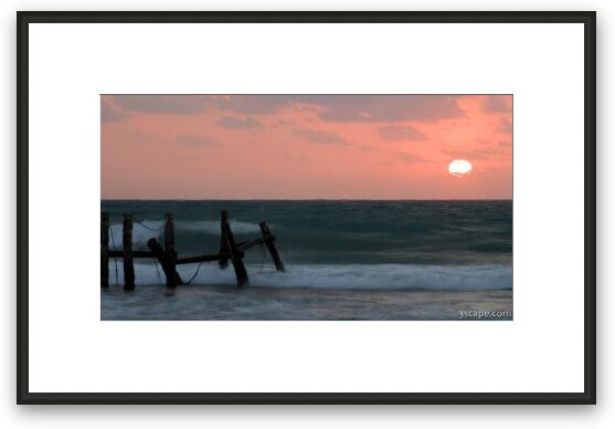 Sunrise at Playa Del Mar Framed Fine Art Print