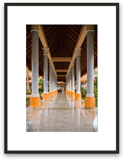 Walkway with columns - Iberostar Paraiso Del Mar Framed Fine Art Print