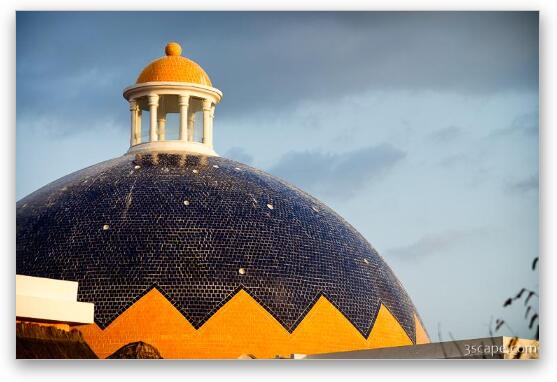 Dome over the main lobby - Iberostar Paraiso Del Mar Fine Art Metal Print