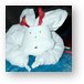 Bunny made from hand towels Metal Print
