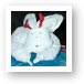 Bunny made from hand towels Art Print