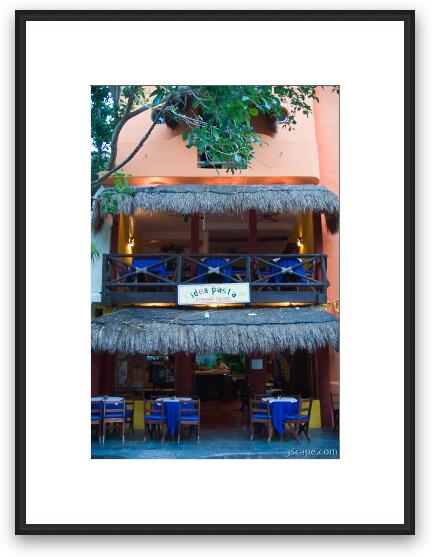 Restaurant in Playa Del Carmen Framed Fine Art Print