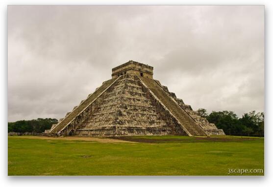 El Castillo (The Castle) - Mayan Pyramid Fine Art Metal Print