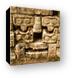 Carved face - Mayan art Canvas Print