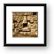Carved face - Mayan art Framed Print