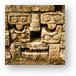 Carved face - Mayan art Metal Print