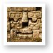 Carved face - Mayan art Art Print