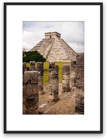 El Castillo from Temple of the Warriors Framed Fine Art Print