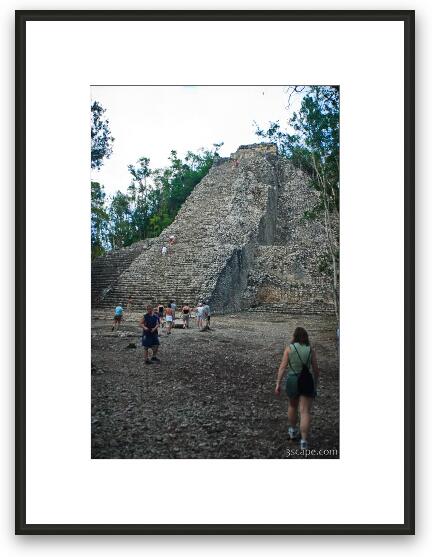 The main pyramid of Coba - taller than El Castillo Framed Fine Art Print