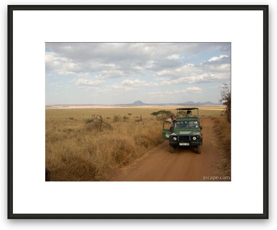 One of the Land Cruisers stopping to look at animals Framed Fine Art Print