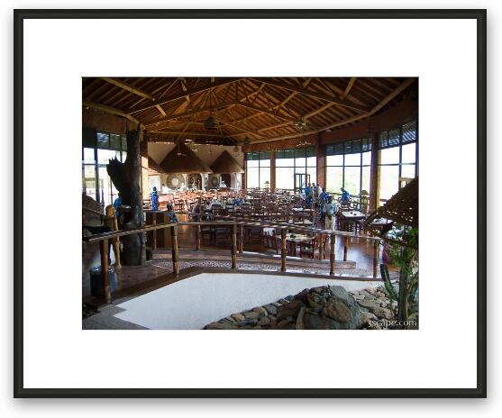 Dining room at Tarangire Sopa Lodge Framed Fine Art Print