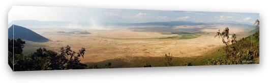 Ngorongoro Crater Wide Panoramic Fine Art Canvas Print