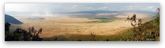 Ngorongoro Crater Wide Panoramic Fine Art Metal Print