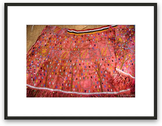Traditional Iraqw Wedding Skirt Framed Fine Art Print