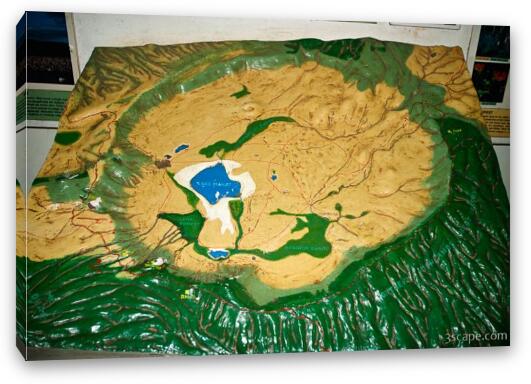 Model of Ngorongoro Crater Fine Art Canvas Print
