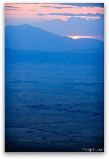 Dusk over Ngorongoro Crater Fine Art Metal Print