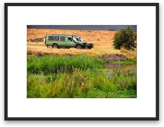 Safari vehicles Framed Fine Art Print