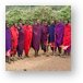 Group of Maasai men prepping for a welcome song and dance Metal Print