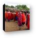 Group of Maasai women welcoming us to their village Canvas Print
