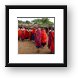 Group of Maasai women welcoming us to their village Framed Print