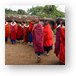 Group of Maasai women welcoming us to their village Metal Print