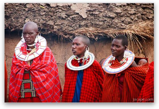 Maasai women Fine Art Metal Print