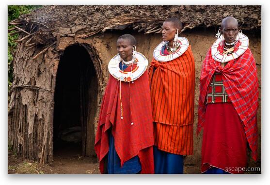 Maasai women Fine Art Metal Print